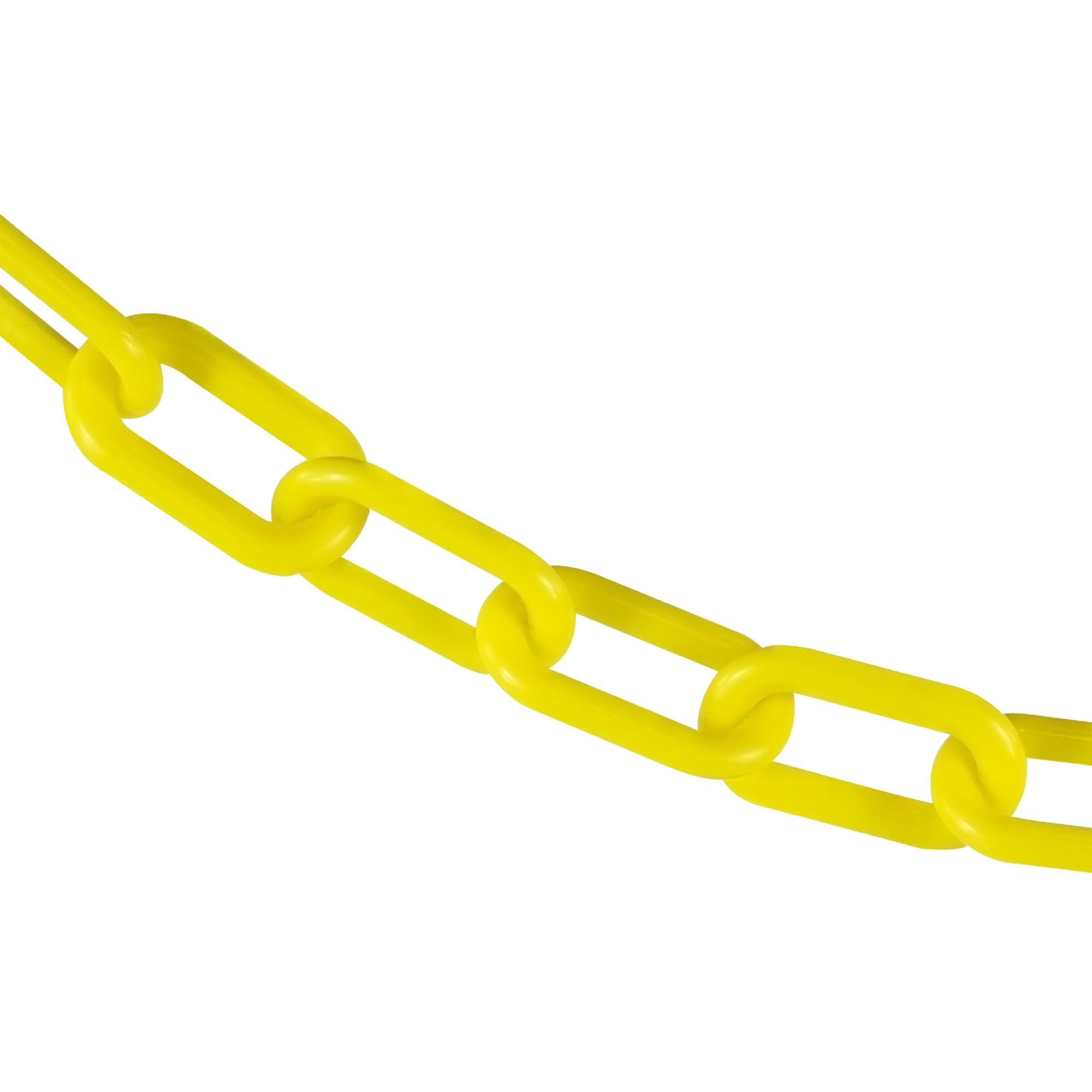 Mr. Chain Plastic Barrier Chain, Yellow, 2-Inch Link Diameter, 25-Foot Length (50002-25)