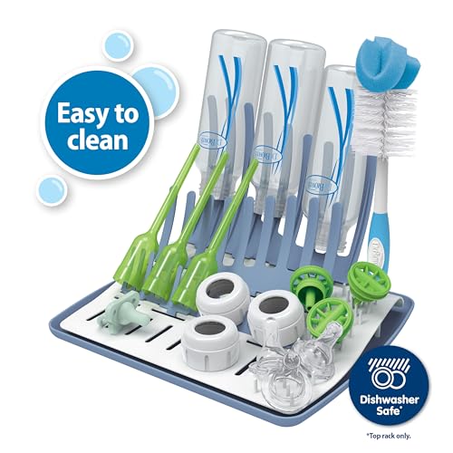 Dr. Brown's Folding Baby Bottle Drying Rack, Blue/White - image 8
