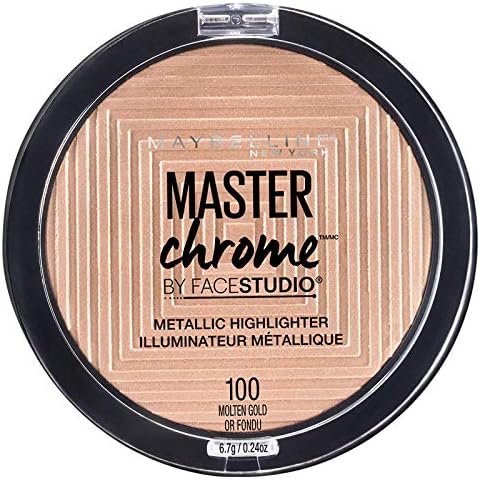 Maybelline Master Chrome Metallic Highlighter Powder, Molten Gold, 1 Count