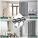 60Pcs Metal Curtain Rings and 60 Pcs Curtain Drapery Pin Hooks,Black Curtain Hooks for Drapes,30mm Internal Diameter for Window, Shower Curtain