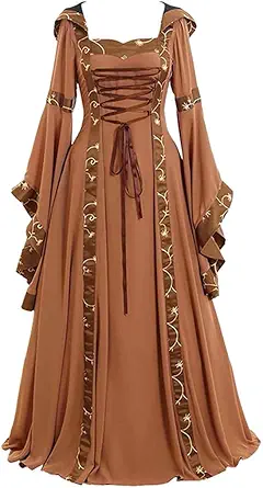 OIOLOYJM Renaissance Costume Women Medieval Sexy Plus Size Witch Vampire Gothic Halloween Costumes Woman 2025 Clothes Dresses