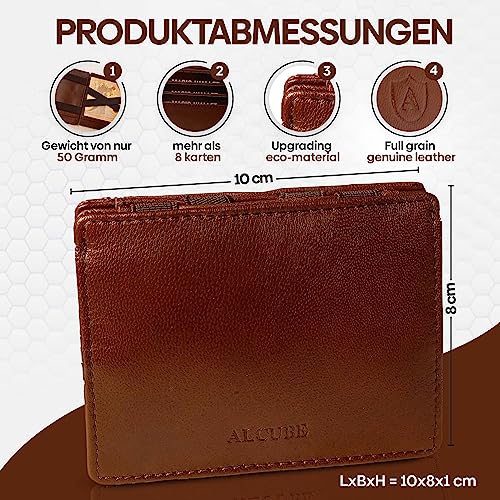Alcube Geldbörse Magic Wallet aus Nappaleder