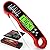 AWLKIM Meat Thermometer Digital - Fast Instant Read Food Thermometer for Cooking, Candy Making, Outside Grill, Waterproof Kitchen Thermometer with Backlight & Hold Function - Red