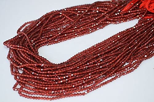 Grenat du Mozambique perles rondelles 2.5mm en taille diamant pour joaillerie de luxe