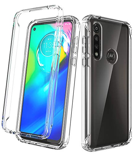 Dahkoiz Moto G Power Case, Clear Crystal TPU Bumper Cover with Reinforced Front