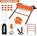 Soccer Training Equipment, Speed Agility Training Equipment for Kids Youth Adults, 20ft Agility Ladder, 4 Hurdles, Jump Rope, 12 Soccer Cones, Running Parachute, Basketball Football Training Equipment