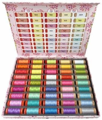Aurifill - Full Moon Forest Thread Collection- TPFMF45: 12wt, 50wt & 80wt; Set of 45 SPOOLS - Quilting Thread