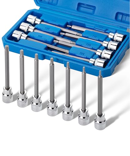 Powerbuilt 4 Pc. Torx Bit Socket Set, Star Bits, 3/8 Drive - 640316