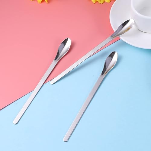 Miniatura 5 de EXCEART Cucharas de medicina de acero inoxidable Espátula de laboratorio Cuchara de laboratorio Micro Cuchara de laboratorio Cuchara de laboratorio