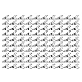 100 Pcs Binder Clips, Hollow Cute Star Shape Sturdy Metal Small Binder Clips Paper Clamps for Office Home School Document Notebooks, Planners, File Folders, Office Supplies