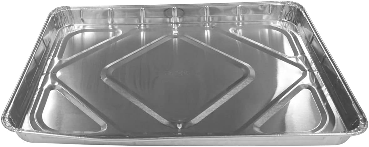 HFA2063, Half-Size Aluminum Foil Baking Sheet Cake Pans, Take Out Baking Disposable Foil Containers (100)