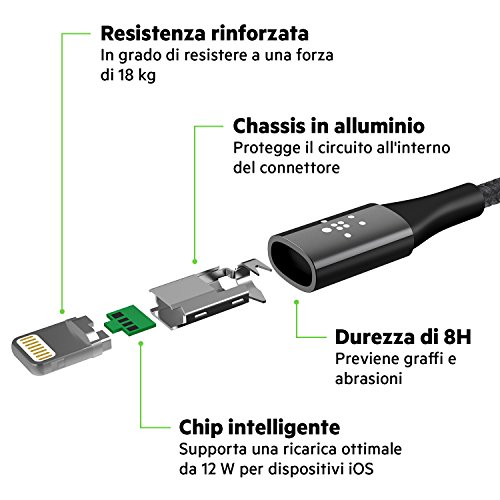 Belkin Mixit Duratek Lightning To Usb Cable - Mfi-Certified Iphone Charging Cable For Iphone 11, 11 Pro, 11 Pro Max, Xs, Xs Max, Xr, X, 8/8 Plus And More (4Ft/1.2M), Silver (F8J207Bt04-Slv) #TOP6
