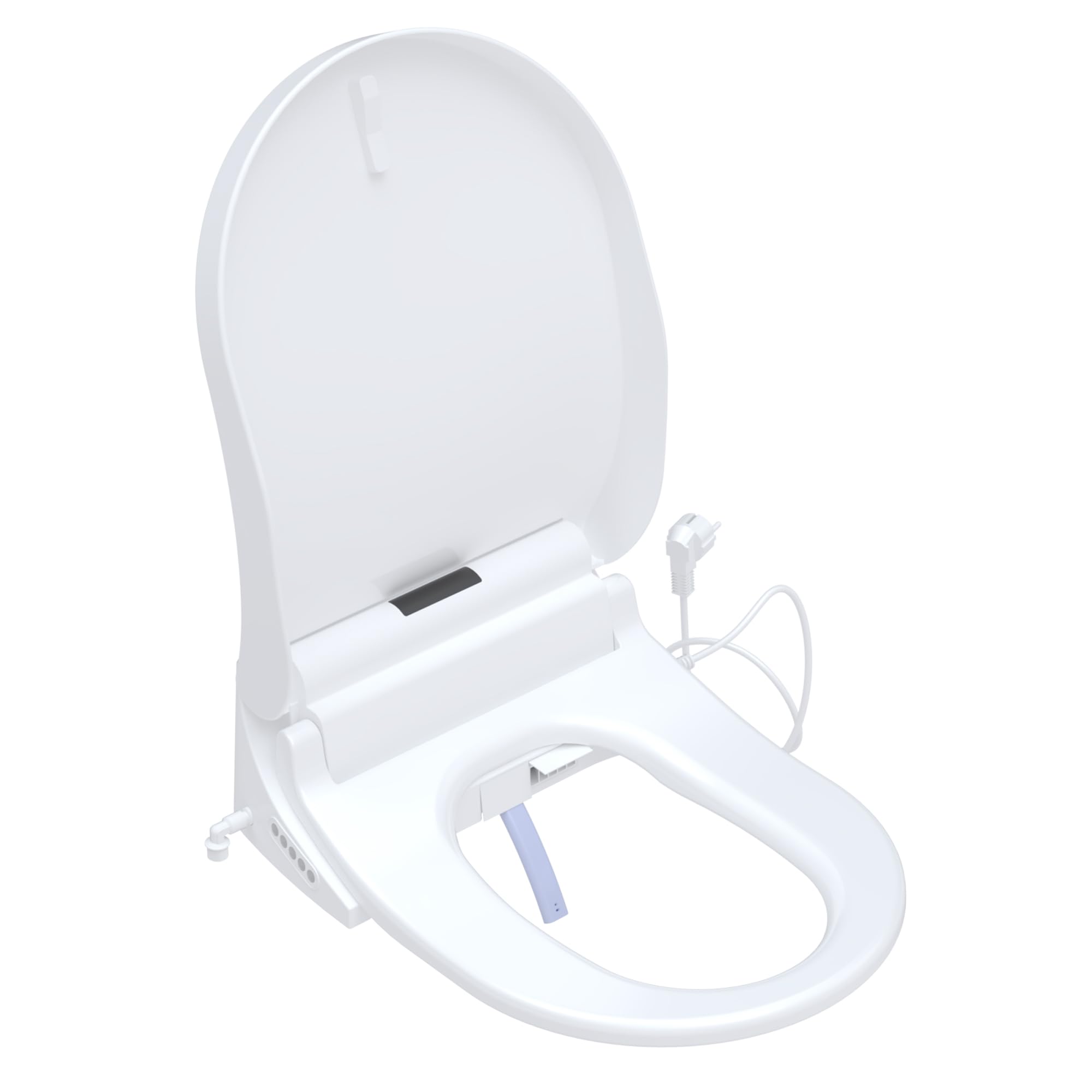 SFA - Saniseat - Abattant Déclipsable Pour WC - Lavant Et Séchant - Douchette Double Buses Et Ventilateur Air Chaud - Nettoyage Automatique - Compatible Cuvettes Standards - Made In France
