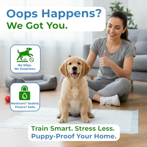 Image of FPN Puppy Pads for Dogs 100 Count 13x18 Inch Heavy Duty Training Pads 5 Layer Instant Absorbent Dog Pee Pads for Puppy Training, Pet Care & Indoor Potty Protection