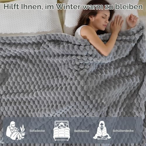 Elytsemoh heizdecke mit abschaltautomatik mit 10 Heizstufen, bis zu 9 Stunden Auto-Off-Timer, Flanell 160 x 130 cm, maschinenwaschbar… – Ansicht 5