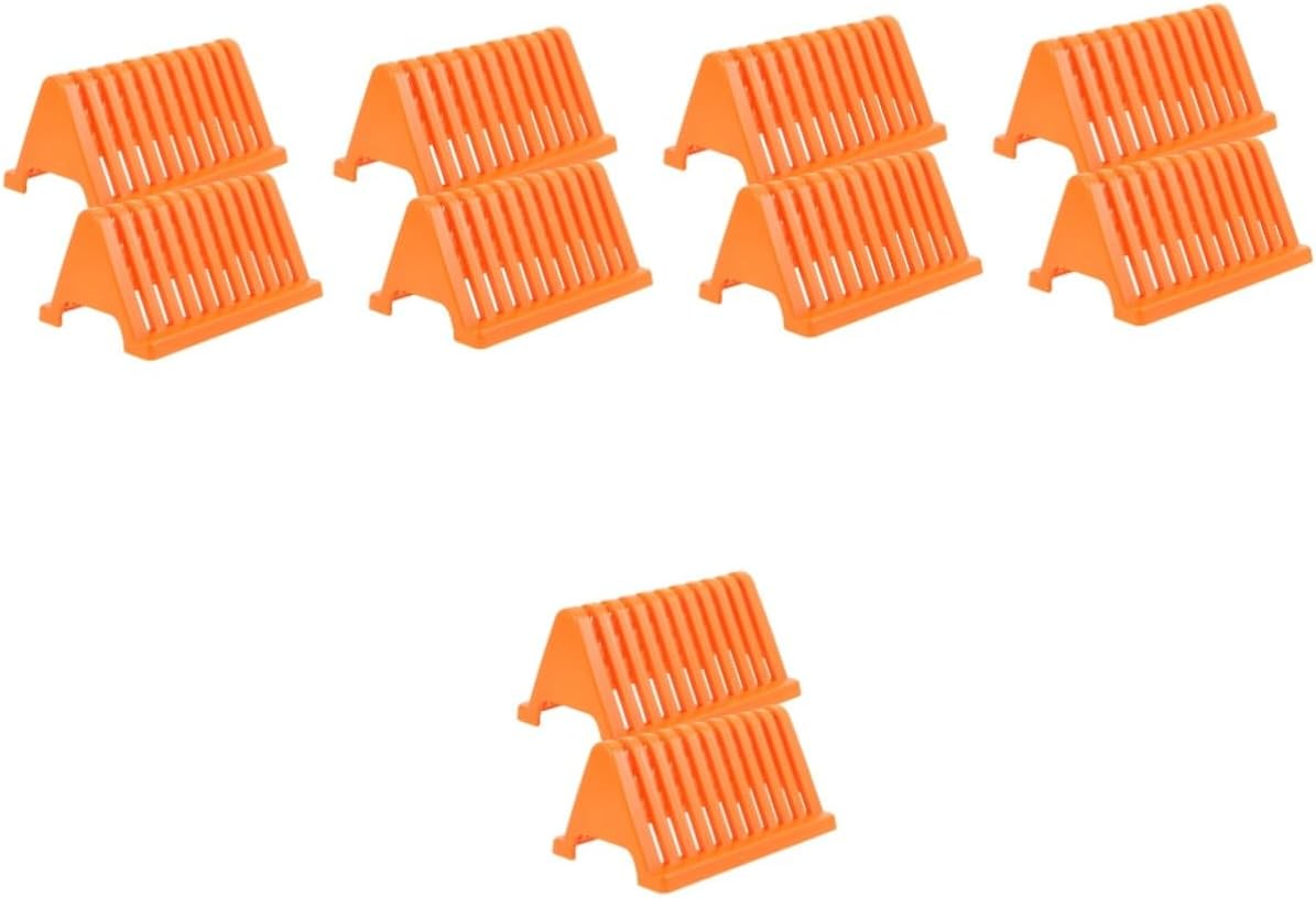 GLEAVI 10pcs Microscope Slides Rack for Laboratory Staining Compact Plastic Storage Stand Space-Saving Design for Experiments Eye-catching Practical Microscope Slide Holder