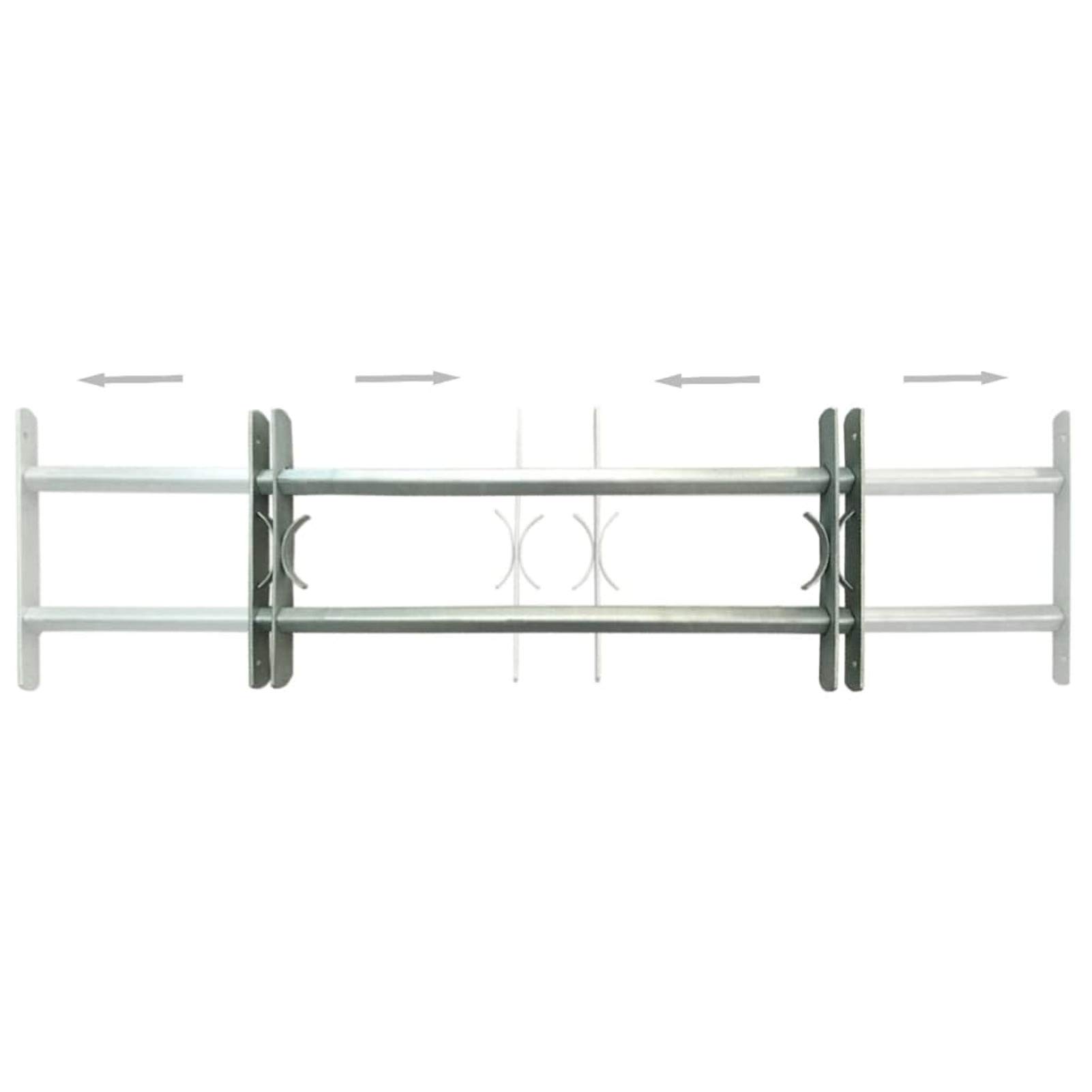 Homgoday Rejas de Seguridad de Ventana Ajustables 2 uds 700-1050 mm Barra de Seguridad Ajustable para Ventana Reja Barreras Puerta Entrada Protector Propiedad