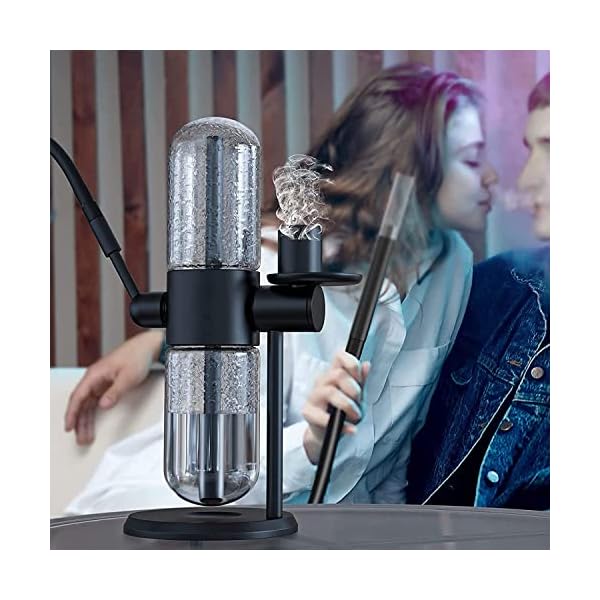 LMEILI Shisha-Set, 360 Grad drehbare transparente Glas-Shisha, 15-Zoll-Multifunktions-Schwerkraft-Shisha-Komplettset mit… – Bild 6