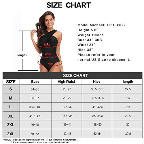W YOU DI AN maiô feminino peça única controle de barriga frente cruzada costas nuas traje de banho,