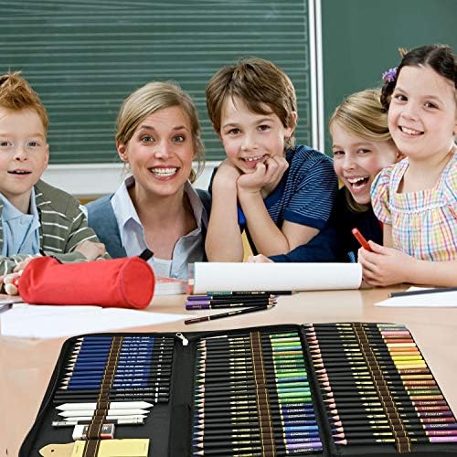 tvfly Professional Colouring Drawing Pencils Art Set, 72 Pc Coloured Pencils and Sketching Pencils Set Drawing Tools in Zip-Up Case, Ideal Artists, Adults