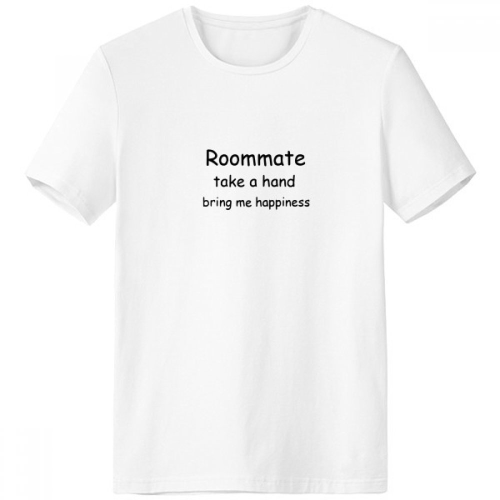 T-shirt blanc homme anti-irritation tagless pour le sport d'été imprimé bonheur - 4