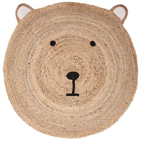 Alfombra de yute con cabeza de oso tamaño 100 Cover