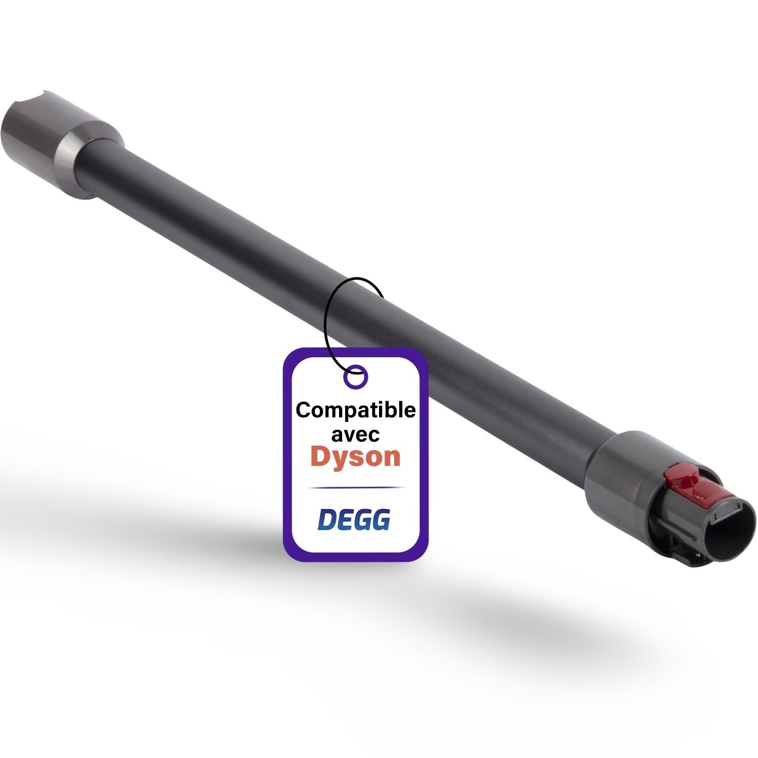 DEGG Tube télescopique - Compatible avec aspirateurs Dyson V7, V8, V10, V11 et V15, Tube d’extension 32mm, Tube d’aspiration Pièces de rechange, Accessoires d’aspirateur - Couleur: Gris Foncé