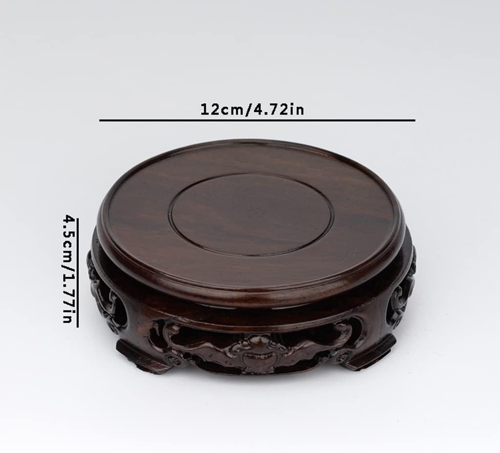 Bonsai Pedestal Vase Pedestal Stands Household Jade Teapot Display Table Indoor Flower Pot Rack Living Room Bonsai Base Plant Display Table Wooden Vase Base Planter Stand Plant Holder(Medium)