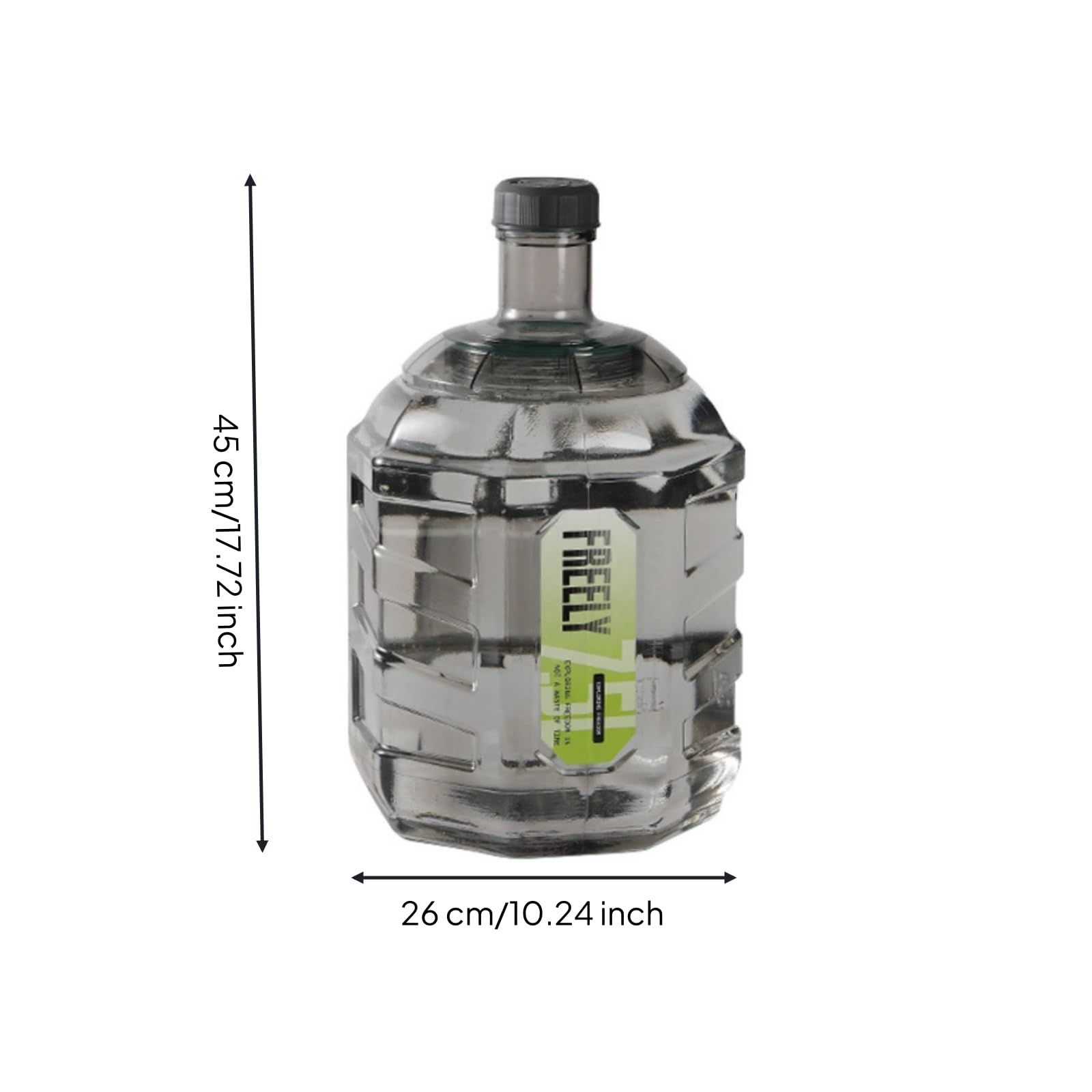 Almencla Contenedor de Agua Exterior Bidón Dispensador Barril Portátil con Apertura Amplia y Rosca Firme Material Resistente Apto para Agua Potable Estable en, 15L, 【新款】 15L灰色八角桶（大口可拆卸）