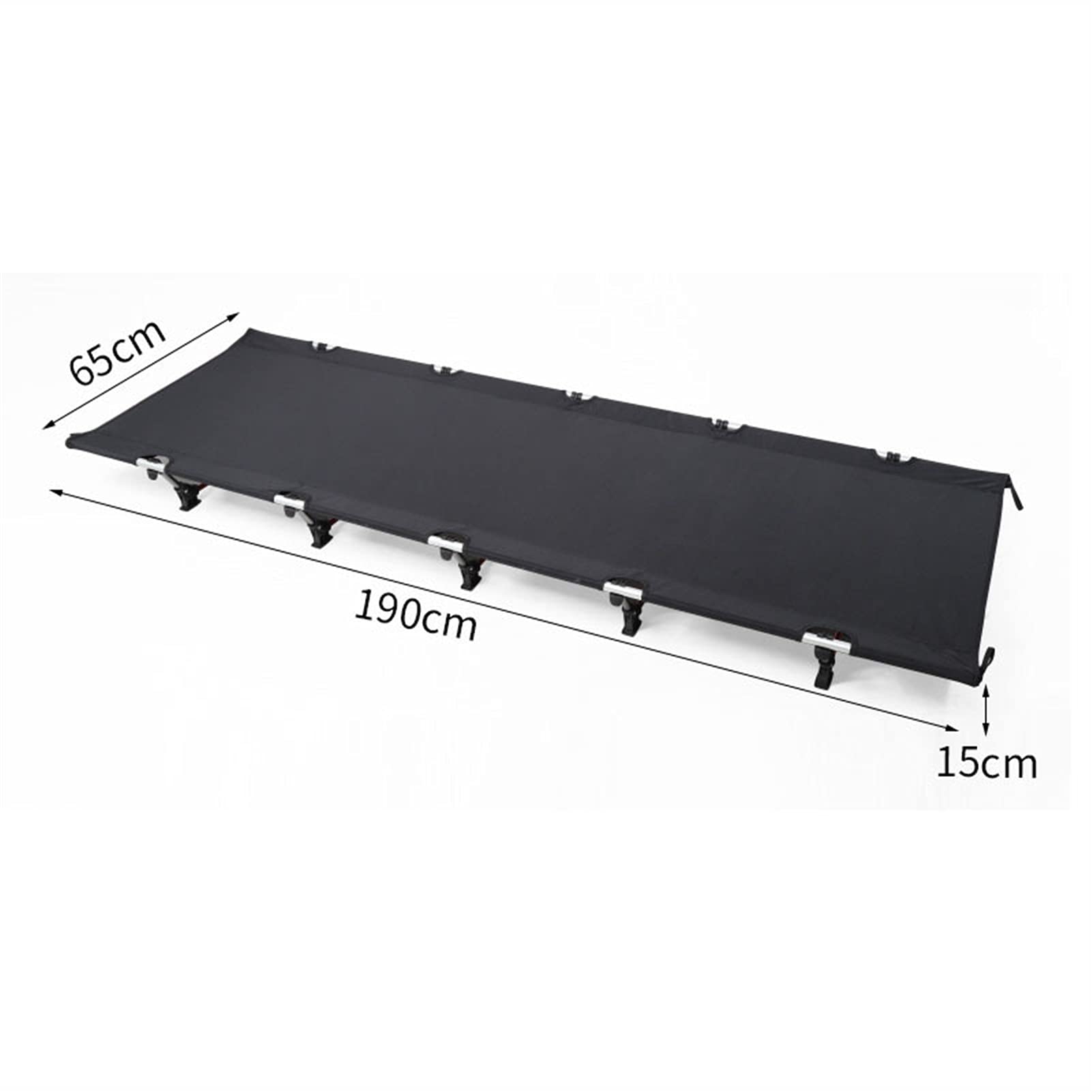Lettini da Campeggio Lettino Pieghevole Lettino Pieghevole Ultraleggero Lettino da Campeggio Compatto Portatile da Esterno per Viaggi Escursionismo Alpinismo Spiaggia Vocazione (Color : Black)