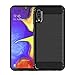 Muokctm for Samsung Galaxy A10E Case, with Tempered Glass Screen Protector, Slim Soft TPU Protective Rubber Bumper Case Cover for Samsung Galaxy A10E Phone (Black, Galaxy A10E)