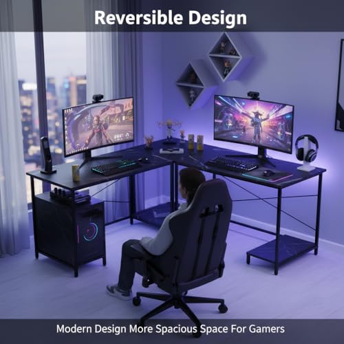 Image of RIZIK STORE Folding Study Table for Small Spaces | 36 x 24 Inch Computer Desk with Laminated Top & Metal Frame | Space-Saving Writing Desk for Home Office, Bedroom, Study & Kids Room (Marble Black)