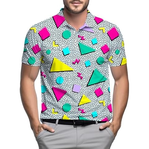 htrewtregregre Mens Polo Shirt Retro 80s 90s Golf Tennis Sport T-Shirt，Soft Breathable Elastic Fabric Short Sleeve Cover