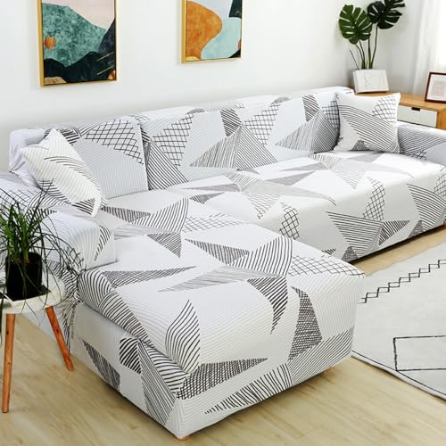 Hggzeg Stretch Sofa Cover, High Elastic Fabric 1 2 3 Seater Couch Slipcover, Washable Printed Pattern Loveseat Settee - Image 4