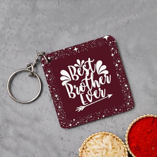 Image of Rakhi For Brother,2 Rakhi With Printed Sipper and Keychain Combo Set | 600 Ml Sipper with Keychain I Tilak Set and Greeting Card | Best Rakhi Gift For Brother
