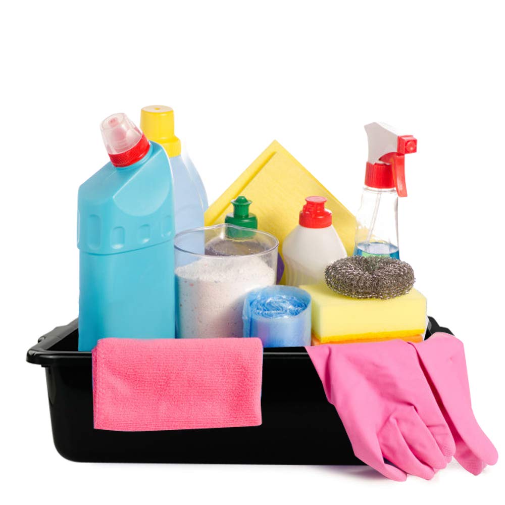 8 Liters Plastic Commercial Bus Tub Set of 4, Black Rectangle Plastic Dish Pans