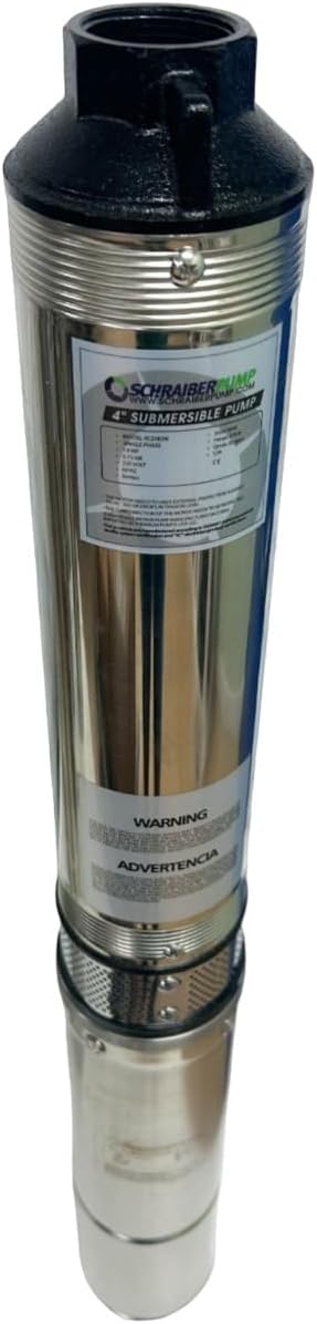 Submersible Clean/Dirty Water Sump Pump 1.5HP w/water level sensor (4 ON/OFF positions, no external float switch) 4860GPH, 26'Head, Thermal Protector, Stainless Steel, Copper Winding - Schraiberpump