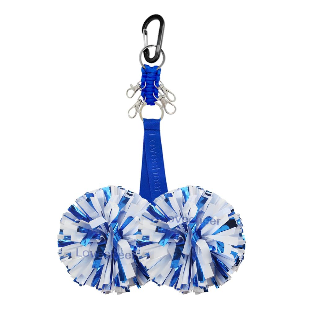 Lovecheer 1/2/5PCS Pom Pom Holder for Backpack Cheer Protect Cheerleading Pompoms and Bow Holder Cheerleader Team Tags Sports Team Cheerleading