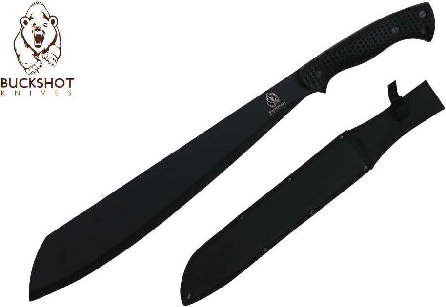 Buckshot 22" Overall Survival Jungle Hunting Machete Knife with Anti Slip Handle