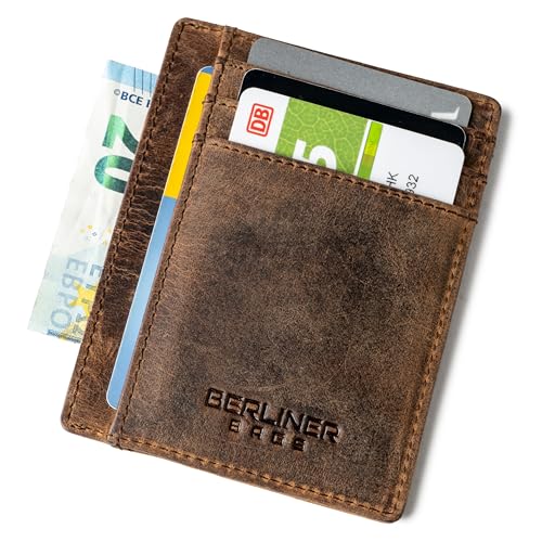 Image of BERLINER BAGS Slim Leather Front Pocket Wallet Men Karl, Gift Box - Brown