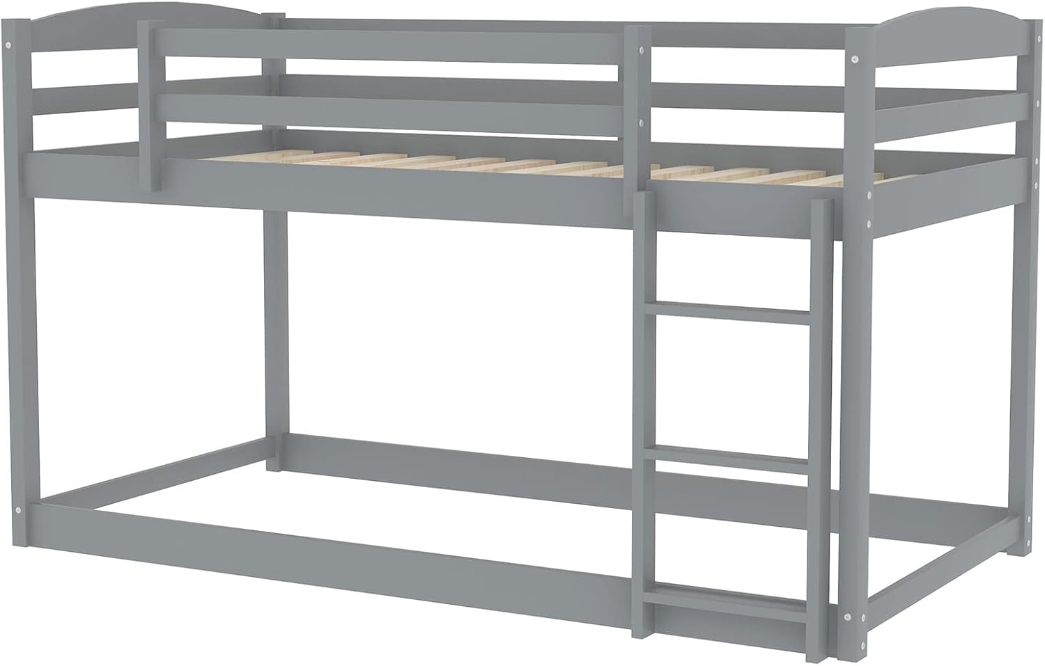 Buy Low Bunk Beds Twin Over Twin Wood Floor Bunk Bed Frame with Slat