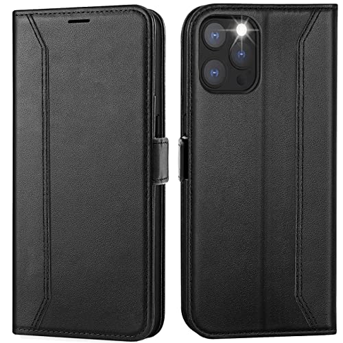 Verco Custodia A Libro Per Iphone 12 Pro Max, 6,7 Pollici, Per Apple Iphone 12 Pro Max, Colore Nero