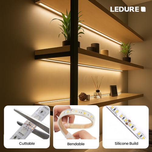 Image of LEDURE Sera 50M LED Rope Light (Pack of 1) Warm White Decorative Strip Light with 120 LEDs /Meter, IP65 Waterproof Flexible Rope for Home, Balcony, Garden, Cove & Festive Decoration