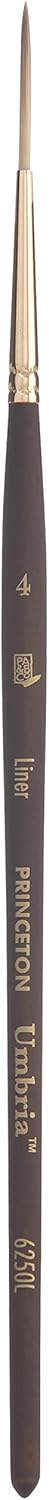 Princeton Umbria Paintbrush, Size 4, Dark Wood
