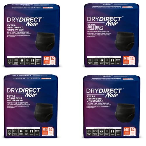 Dry Direct Noir Extra Protective Underwear (Medum - Case of 56) by Parentgiving