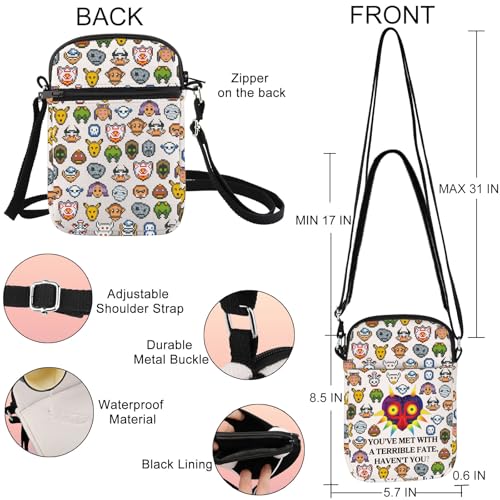 JNIAP Video Game Mask Crossbody Bag Video Gamer Gift You've Met With a Terrible Fate Haven't You Gifts2