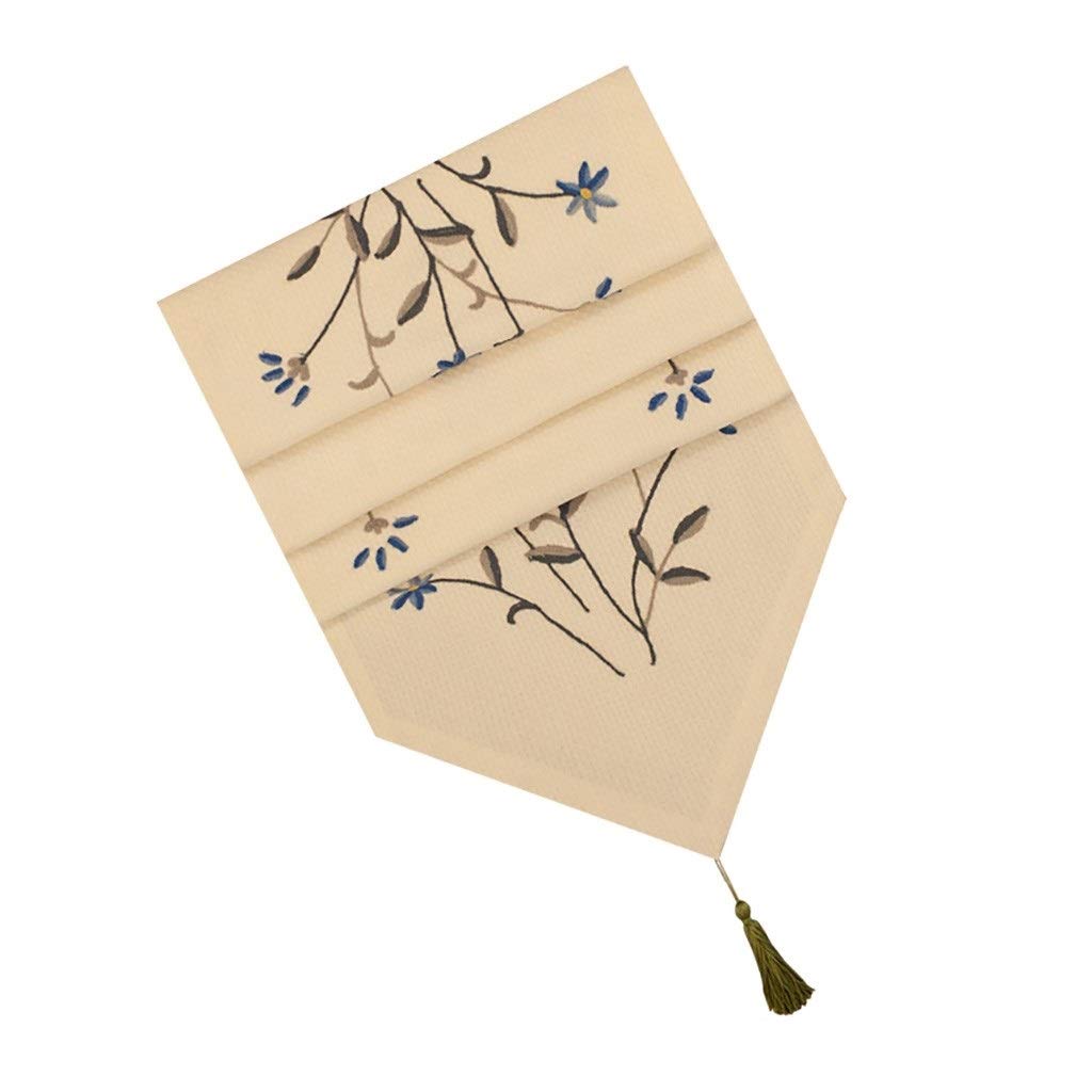 Printed Table Runner, Cotton Linen Long Strip Pendant Table Runner for Party and Daily Use (Size : 40×260cm)