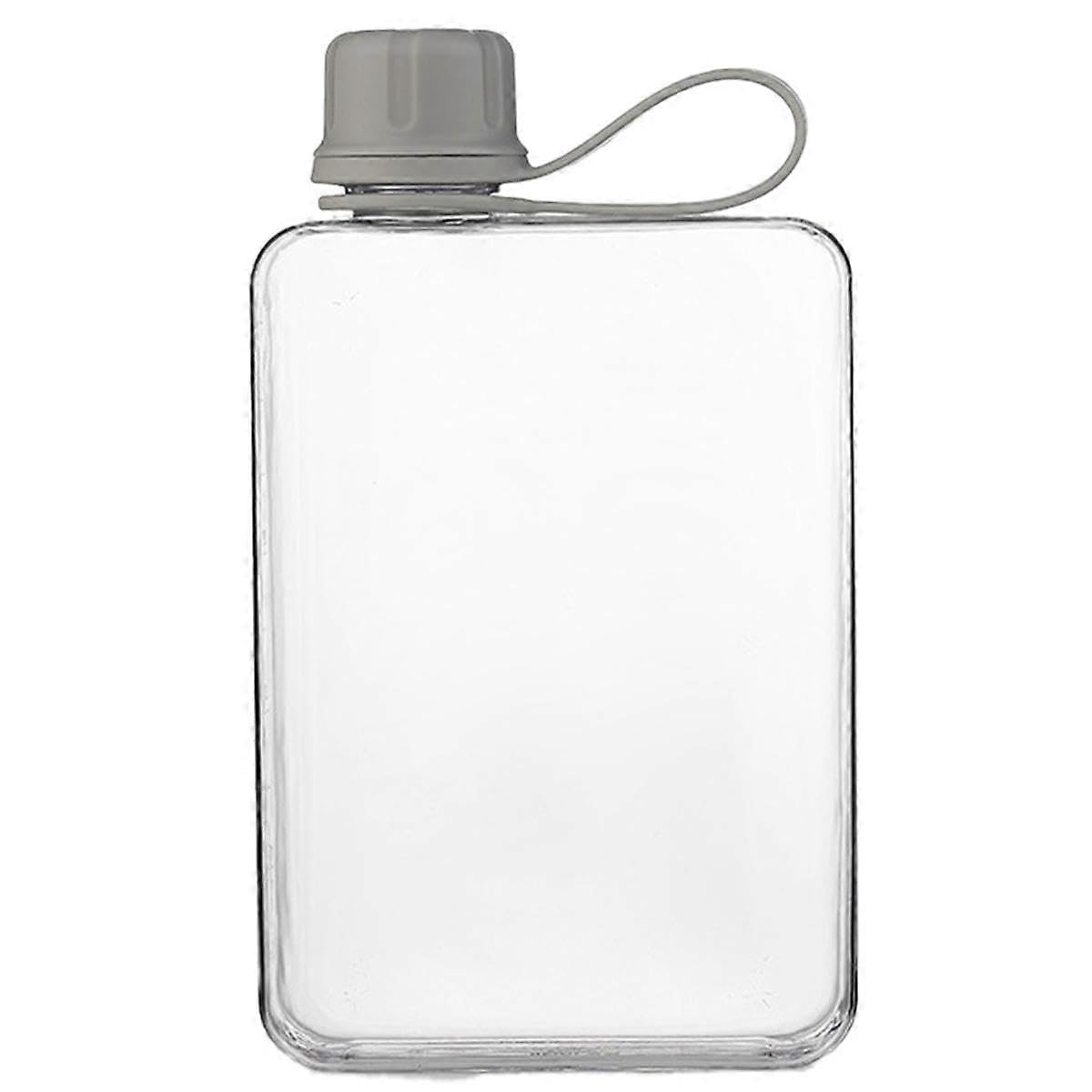 JOYHAPPST Square Water Bottle 500ml Portable Flat Drink Cups Slim Cold Flask Sports Water Bottle Summer Water Flask for Hiking B