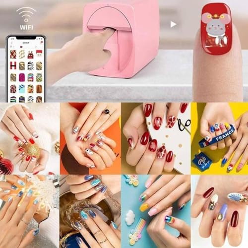 TREEYX Portable Digital Mobile Nail Art Printer, 3D Smart Automatic Nail Printer Machine, Touch Screen Display,Rying As One, for Beauty & Personal Care for Girls' Home Nails (C) - Image 7