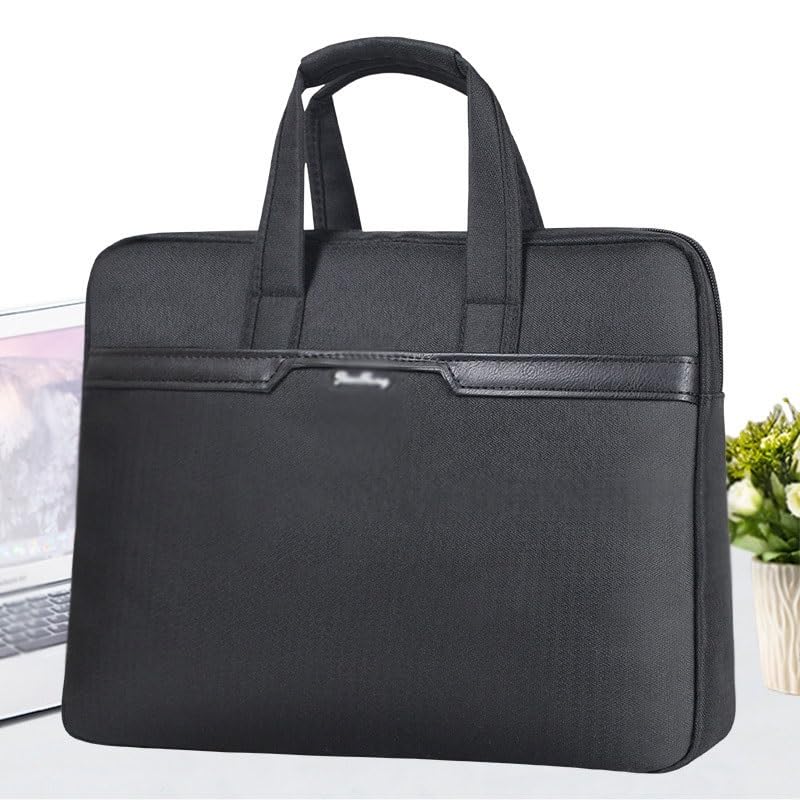 Briefcase, handbag, business and leisure computer bag, large capacity waterproof and thickened canvas file bag3